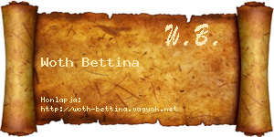 Woth Bettina névjegykártya