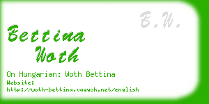 bettina woth business card